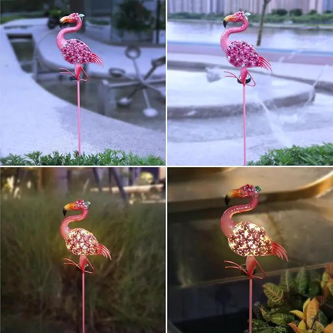 Flamingo Decor-Solar Garden Decor,Pink Flamingos for Yard-Patio Lawn Balcony Backyard Decorations,Flamingo Birthday Gifts for Women by GreenHaven Gardens