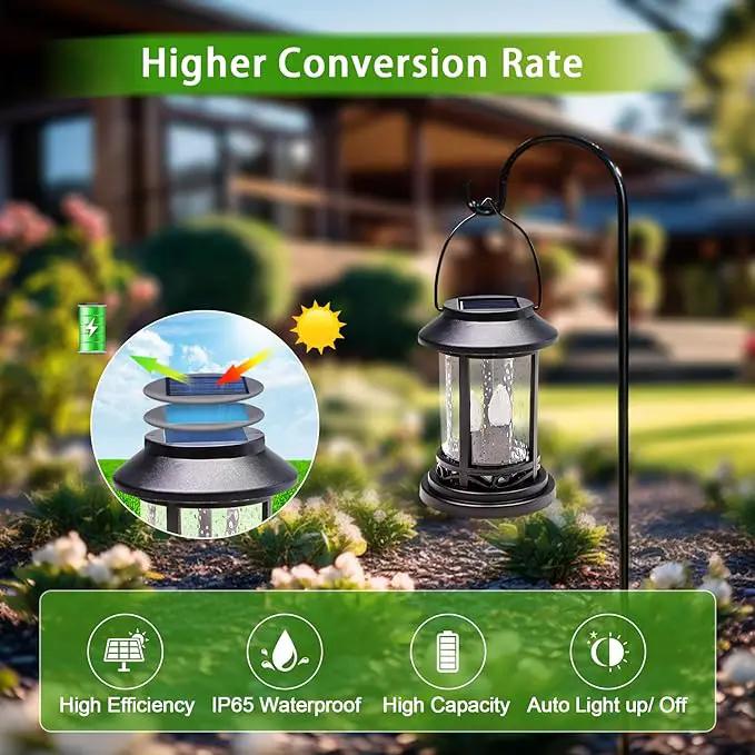 Beautyard Outdoor Solar Candles Lights Flickering Decorative Lantern Stake Lighting for Garden, Backyard, Lawn, Pathway, Patio Accessories and Decor ( 6 Pack , Black )… by GreenHaven Gardens