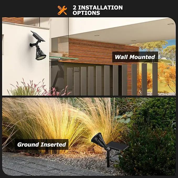 Solar Spot Lights Outdoor, 21 LEDs Solar Landscape Lights Auto On/Off with 3 Modes, IP67 Waterproof Solar Yard Spotlight Wall Lights, 2-in-1 Solar Outdoor Lights for Garden, Pathway, Pool by GreenHaven Gardens