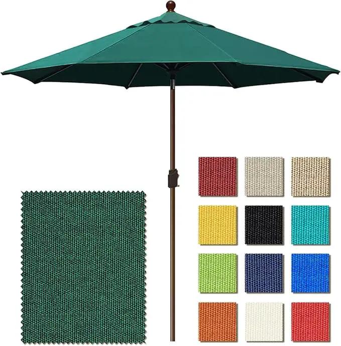 EliteShade USA 10-Year-Non-Fading 9Ft Market Umbrella Patio Umbrella Outdoor Table Umbrella with Ventilation, Forest Green by GreenHaven Gardens