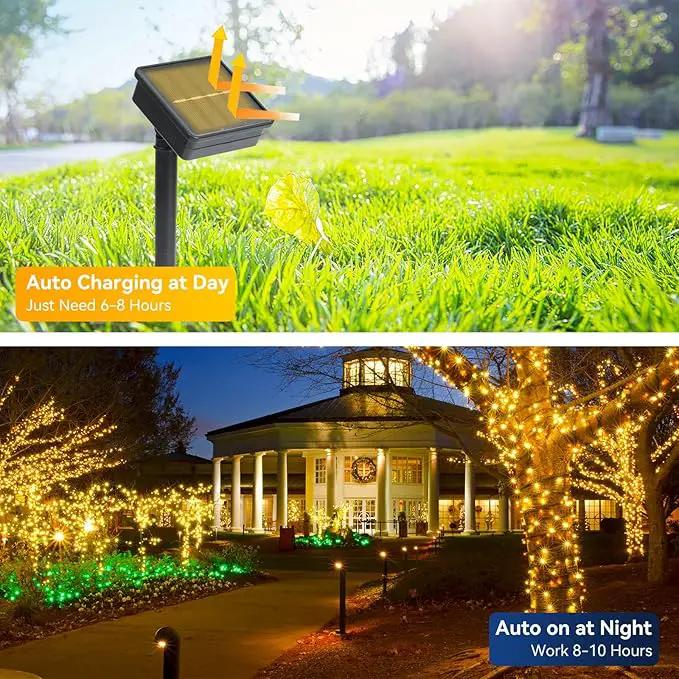 ELUTENG Outdoor String Lights 100 LED 39.4FT Solar Lights Outdoor Waterproof with 8 Lighting Modes Decorative Butterfly Solar Powered Patio Lights for Garden Yard Balcony Porch Wedding Party Decor by GreenHaven Gardens