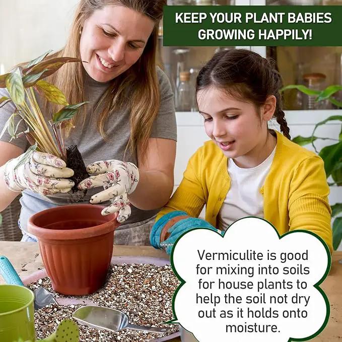 10QT Horticultural Vermiculite Bulk, Organic Vermiculite for Plants, Course Grade Vermiculite for Gardening, for houseplants, for Mushrooms, to Maintain Soil Moisture and Plant Growth(2-4mm) by GreenHaven Gardens