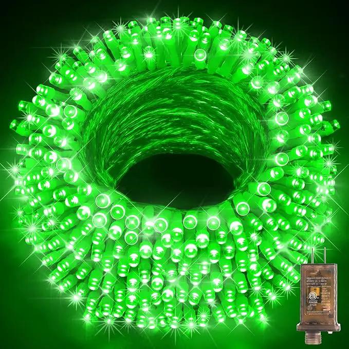 KNONEW 600ft 1500 LED String Lights Outdoor Christmas Lights 8 Modes & Timer Fairy Light Plug in Waterproof LED String Lights for Xmas Yard Tree Wedding Party Holiday Decorations (Green) by GreenHaven Gardens