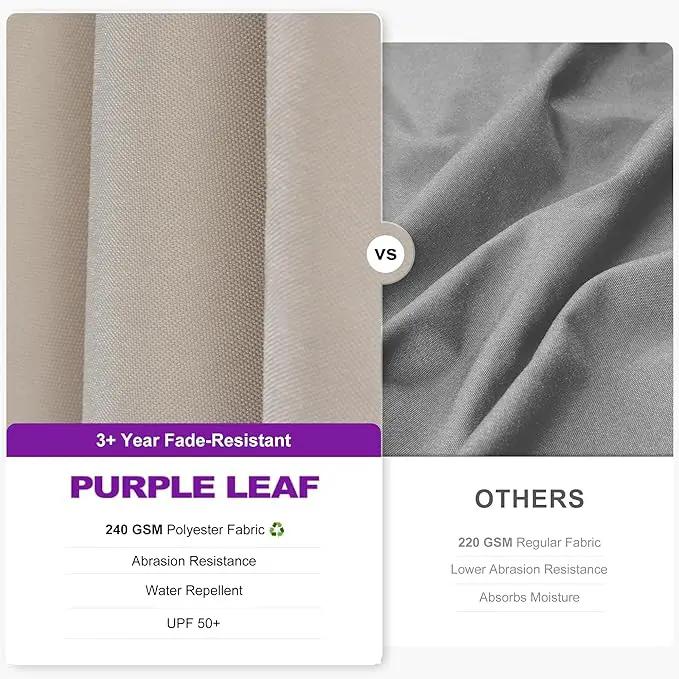 PURPLE LEAF 8.2' X 11.5' Tilting Patio Umbrella with Base Outdoor Cantilever Swivel Rectangle Umbrella Aluminum Offset Umbrella with 360-degree Rotation for Garden Deck Pool Patio Beige by GreenHaven Gardens