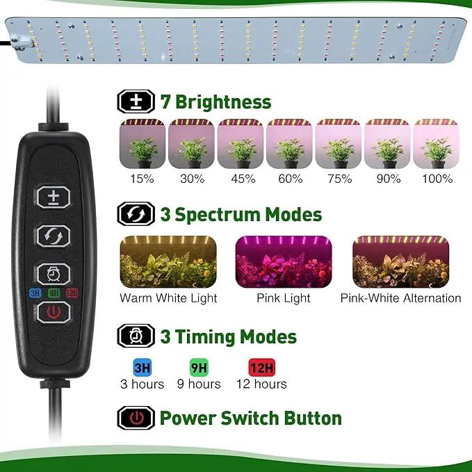 Meonum Mini Greenhouse with Grow Light for Indoor, 23.6 x15.7 x19.6 Tabletop Small Greenhouse Kit with 15W Plant Dimmable LED Grow Lights and Timer, 3 Light Color Mode for Seed Starter Tray by GreenHaven Gardens