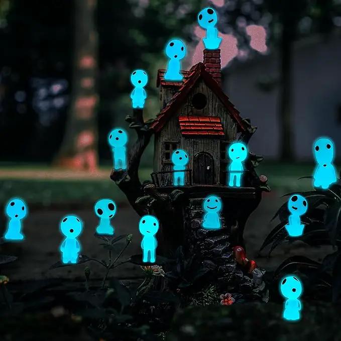 20Pcs Glow in Dark Statues Fairy Garden Accessories Outdoor Luminous Ghost Gnome Elves Miniature Decorations for Decor Plant Tree Patio Lawn Terrace Balcony Yard Micro Landscape Kit by GreenHaven Gardens