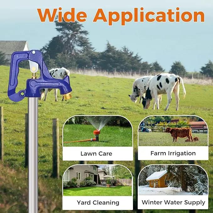 Frost Proof Yard Hydrant,3.25ft Frost Free Outdoor Faucet,Freeze Proof Outdoor Faucet 3/4" Pipe Connection,Frost Free Hydrant for Yard Garden Farm Pasture Irrigation,12" Bury Depth No Lead Hydrant by GreenHaven Gardens