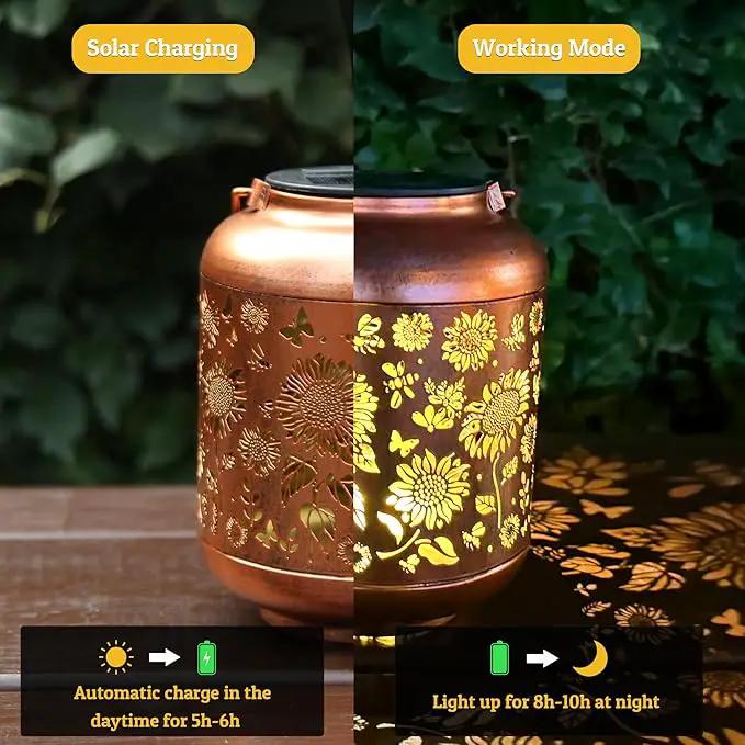 Solar Lanterns Outdoor Waterproof, Sunflower Gifts for Women Grandma Mom, Hanging Solar Lights for Backyard Porch Patio Table Yard Balcony Lawn Pathway, Mothers Day Gifts by GreenHaven Gardens