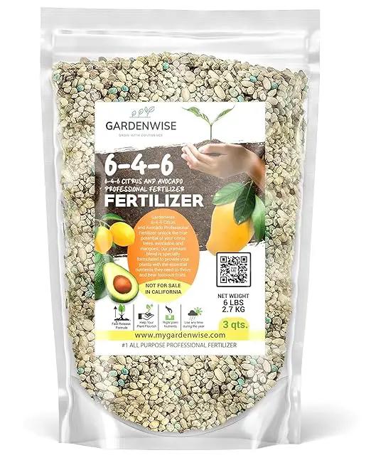 Avocado & Citrus Tree Fertilizer for Indoor & Outdoor Plants | Quick-Release Nitrogen - Citrus Fertilizer (3 Quarts) by GreenHaven Gardens