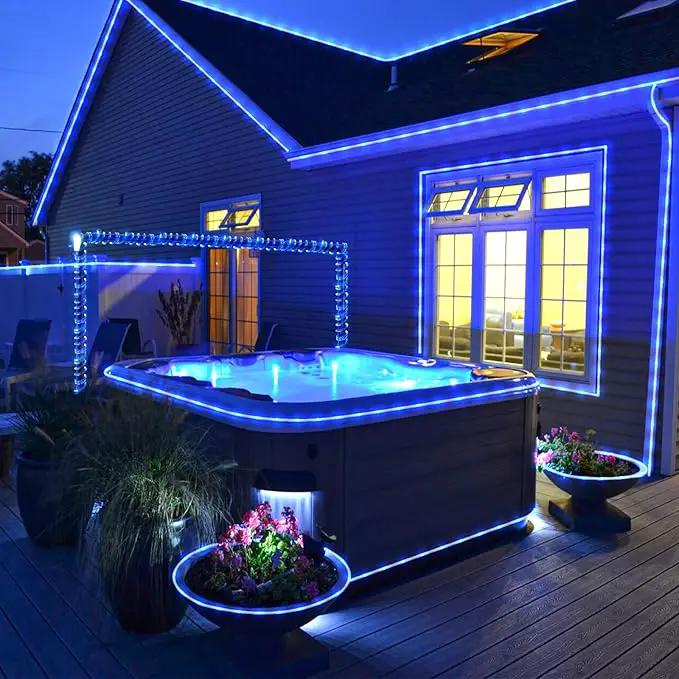 Rope Lights for Outside, 164FT 500 LED String Lights Outdoor with Waterproof 8 Modes, Flexible Plug in Twinkle Fairy Light for Indoor Bedroom Garden Pool Tree Wedding Decorations, Blue by GreenHaven Gardens