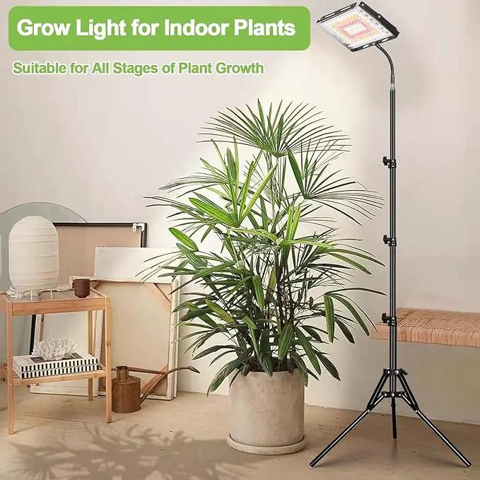 LBW Stand Grow Lights for Indoor Plants, Full Spectrum 96 LEDs Plant Grow Light, Upgraded Floor Grow Lamp with Adjustable Tripod Stand 21-68in, On/Off Switch,Ideal for Tall Large Houseplant Growing by GreenHaven Gardens