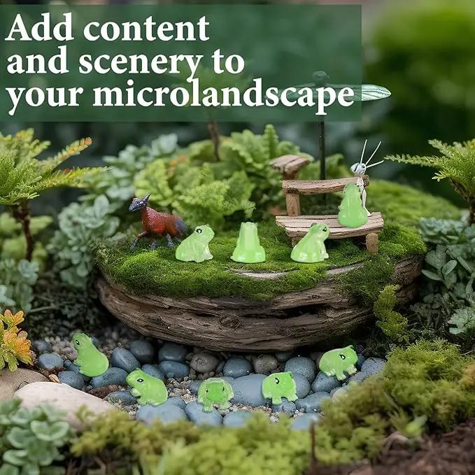Shappy 140 Pcs Resin Mini Frogs Miniature Figurines Animals Glow in The Dark Tiny Frogs for Garden Landscape Micro DIY Ornament Accessories Home Decor by GreenHaven Gardens