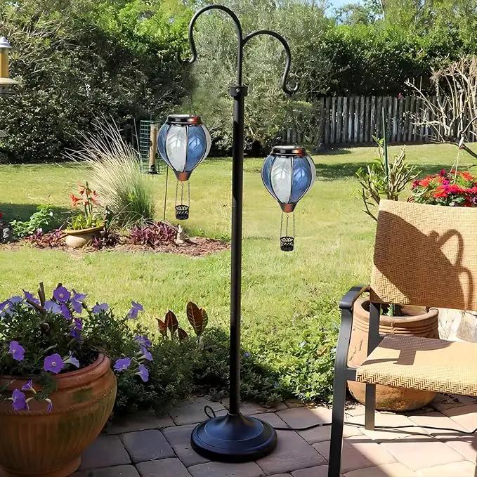18inch Hot Air Balloon Solar Lantern with Flickering Flame Hanging Solar Outdoor Lantern Lights Waterproof Lanterns for Garden Patio Yard Party Decoration by GreenHaven Gardens