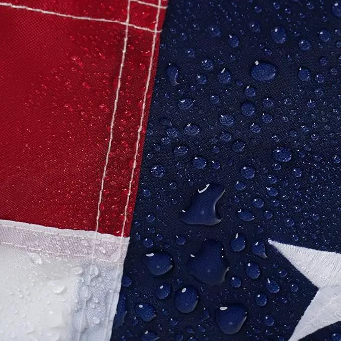 Homissor American Flag 5x8 Embroidered Stars 5x8 Foot Flags USA Heavy Duty Nylon US Outdoor Banner Sewn Stripes with 3 Brass Grommets by GreenHaven Gardens