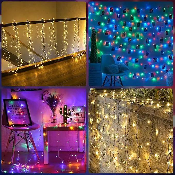 2 Pack 200 LED Solar String Lights, 8 Modes Solar Lights for Outside, Waterproof and Solar Powered Outdoor String Lights for Holiday Christmas Yard Garden Tree Wedding Party (2 Color Changing) by GreenHaven Gardens