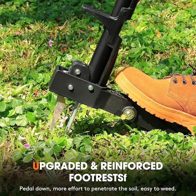 4-Claw Weed Puller Tool, 42" Stand Up Gardening Hand Weeding Tool, Upgraded Iron Claw Garden Weeder with D-Handle, Root Weeder Tool with Weed-Eject Design - Standing up Mowing is Easier by GreenHaven Gardens