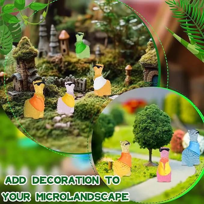 Poen 50 Pcs Resin Miniature Alpaca Figurines Glow in Dark Luminous Mini Animals Alpaca Llama for Garden Landscape Aquarium Dollhouse Decor(Elegant Style) by GreenHaven Gardens