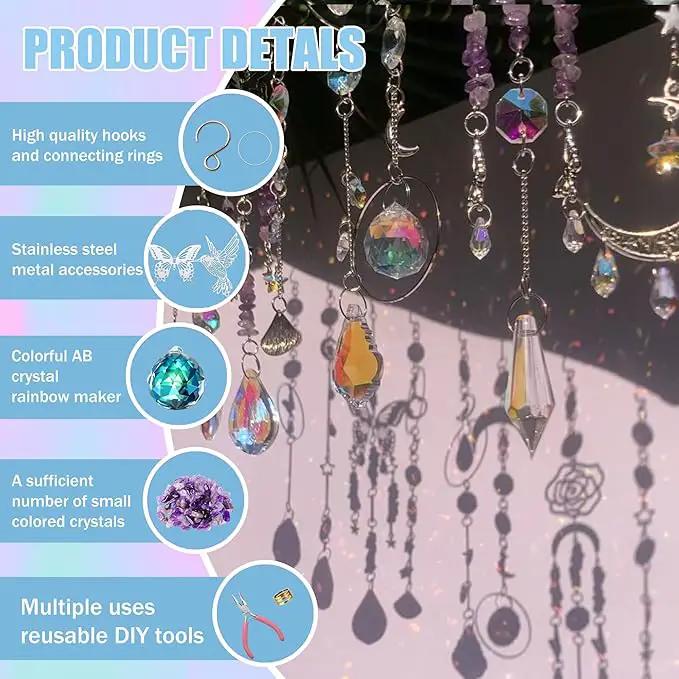 10 Sets DIY Suncatchers 420pcs Sun Catchers Making Supplies Kit Crafts for Adults Hanging Prism Sun Catcher with Crystals Rainbow Maker for Indoor Window Home Wedding Garden Spring Decor (hummingbird) by GreenHaven Gardens