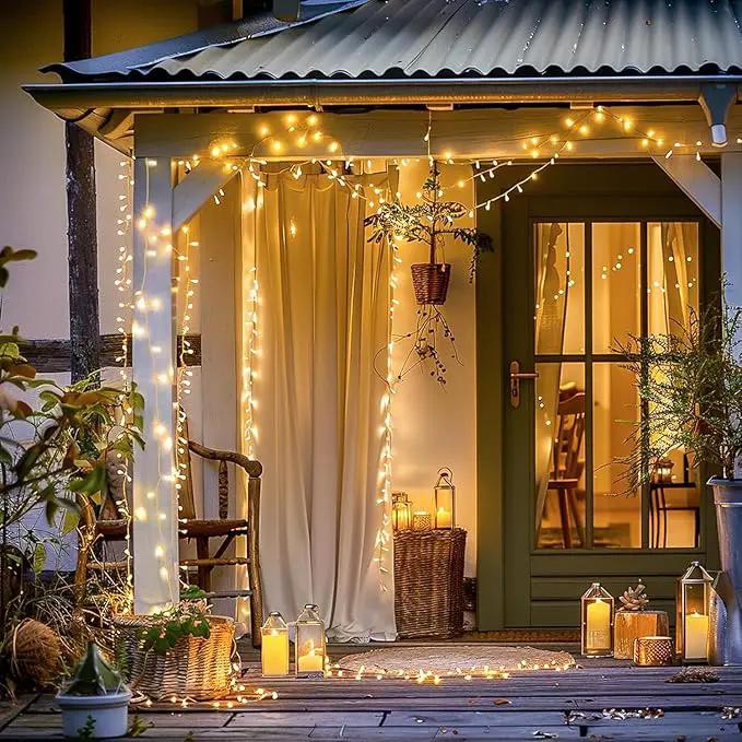 JMEXSUSS 400 LED String Lights Indoor, 132ft Warm White Christmas Lights Outdoor Plug in, 8 Modes Waterproof Twinkle Lights for Outside Holiday Wedding Party Decorations by GreenHaven Gardens