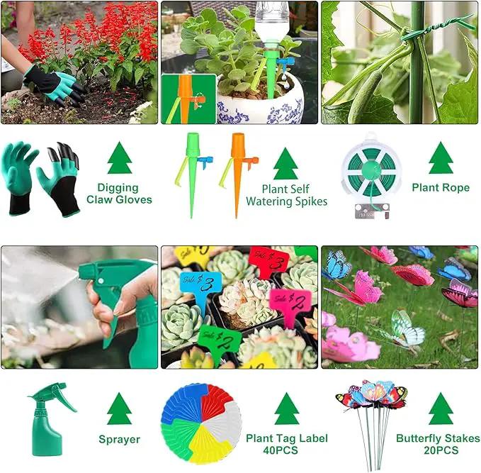 84 PCS Garden Tools Set,10pcs Succulent Tools Set Included 6pcs Large Heavy Duty Aluminum Gardening Hand Tools 12.5IN with Garden Tool Bag,Gloves Sprayer etc.Gardening Gifts for Men Women Garden Gifts by GreenHaven Gardens