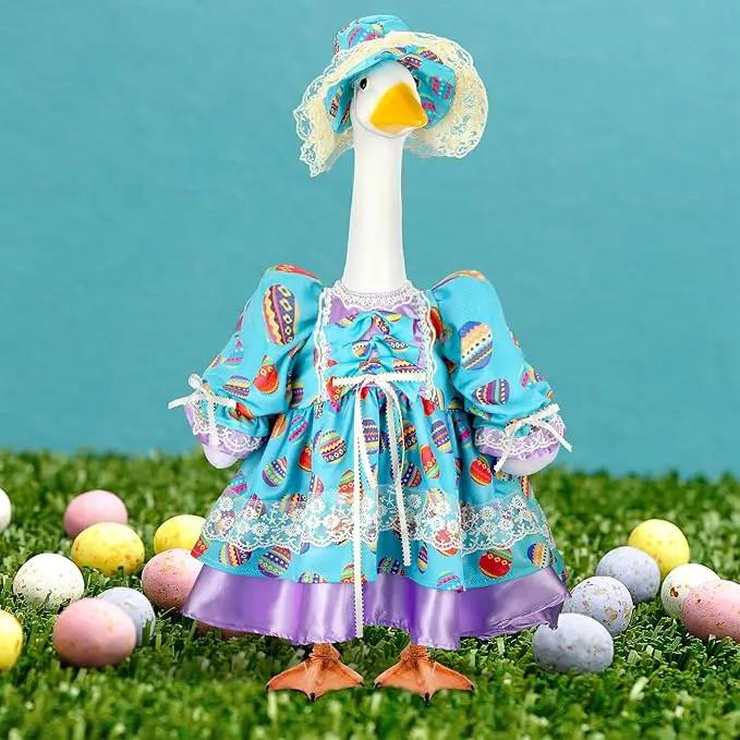 Suzile Easter Goose Outfit Clothes for 23 High Cement for Plastic Lawn Clothing Porch Goose Clothes Lawn Garden Costume by GreenHaven Gardens