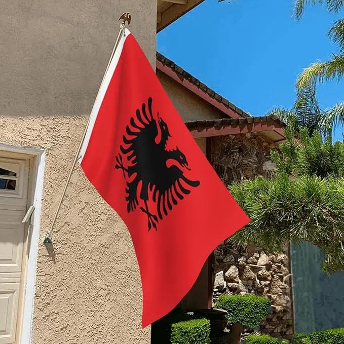 Albania Albanian Flag Garden Yard House 2x3 ft Flags Double Sided Print Banner Indoor Outdoor Party Home Decorations for Boat Dorm House Balcony by GreenHaven Gardens