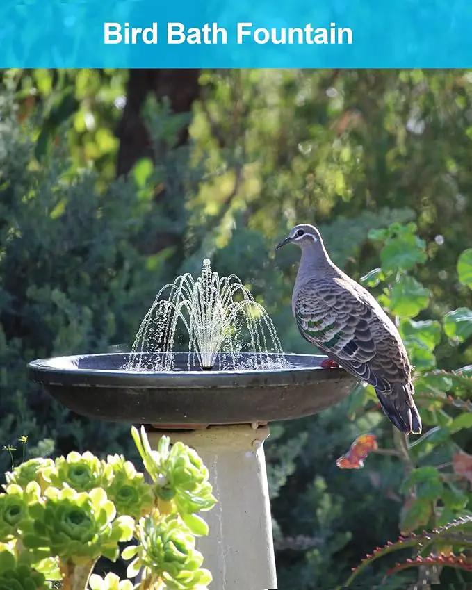 Biling Solar Fountain for Bird Bath with Water Pump Kit, 4.5 W 48 GPH Solar Water Pump with 4ft Tubing for Hummingbird Bath, Small Pond and Fish Tank by GreenHaven Gardens