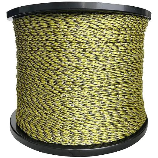 Upgraded Electric Fence Polywire 5050 Feet 1540 Meters, 6 Stainless Steel Strands for Reliable Conductivity and Rust Resistance, Portable Electric Fencing,UV, Rust Resistant by GreenHaven Gardens
