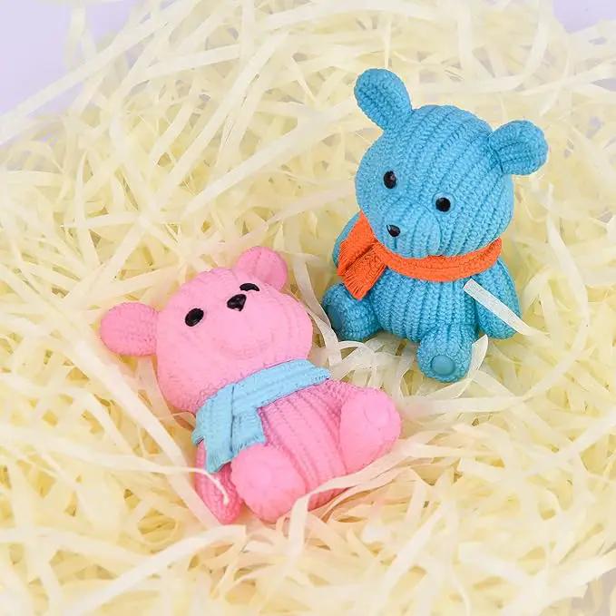 8Pcs Mini Resin Teddy Bear Figurines Cute Scarf Bears Desktop Ornaments Car Interior Decoration Garden FigurinesTiny Bear Statues Animals Sculpture Micro Landscape by GreenHaven Gardens