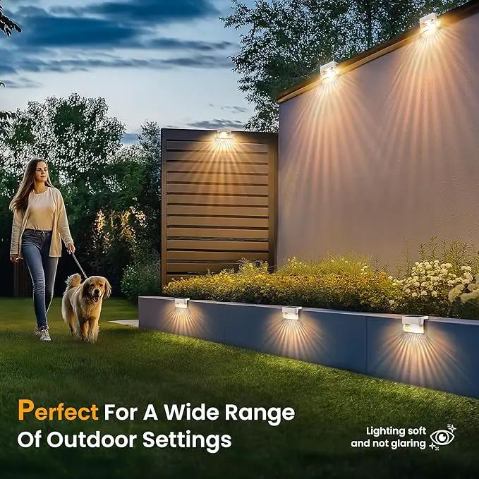 SOLPEX Solar Fence Lights Outdoor,Solar Deck Lights Waterproof Led Solar Lights for Outdoor Stairs,Step,Patio,Yard,Garden,Balcony and Porch,8 Pack Shell-Like Light Spots(White Shell,Warm White&RGB) by GreenHaven Gardens