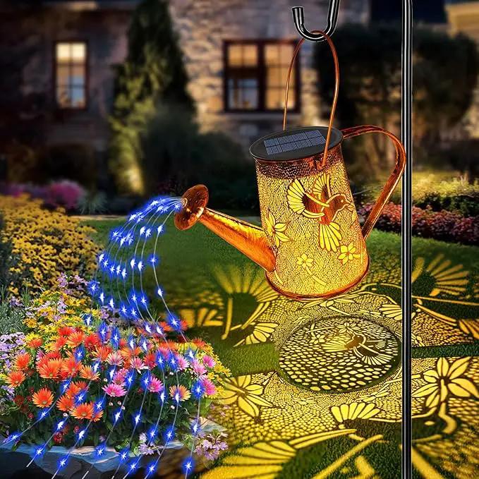 Solar Watering Can Lights, Hummingbird Christmas Gifts for Women Mom Grandma Birthday, Waterproof Outdoor Garden Decor Large Hanging Solar Lanterns Garden Lights for Patio Porch Yard Flowerbed Pathway by GreenHaven Gardens