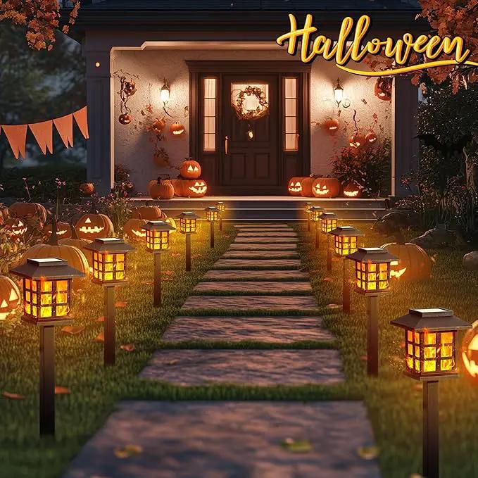 GIGALUMI Solar Lights for Outside,8 Pack Flickering Flame LED Solar Outdoor Lights, Waterproof Solar Garden Lights Maintain 10 Hours of Lighting for Christmas, Garden, Landscape, Path, Yard, Patio by GreenHaven Gardens