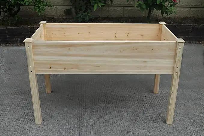 BTExpert 4ft Wooden Raised Garden Bed with Legs, 48x24x30in Elevated Planter Box Stand for Vegetable Flower Backyard, Patio, Balcony Large Wood Raised Beds Liner Outdoor - 30 in Height by GreenHaven Gardens