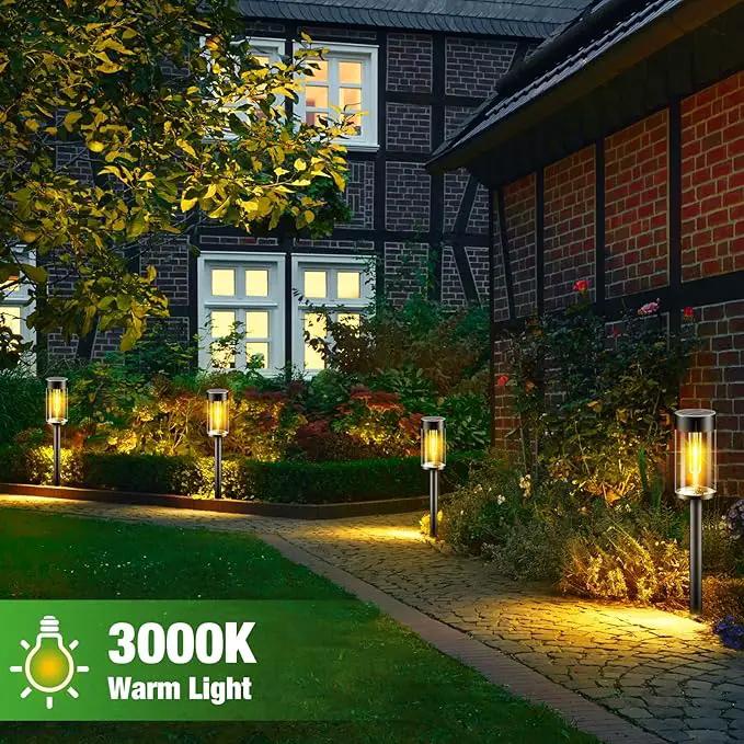 nipify LED Solar Pathway Lights Outdoor, 8 Pack Waterproof Solar Powered Yard Lighting, Auto On/Off Solar Walkway Light for Garden Lawn Path Outside(Warm White) by GreenHaven Gardens
