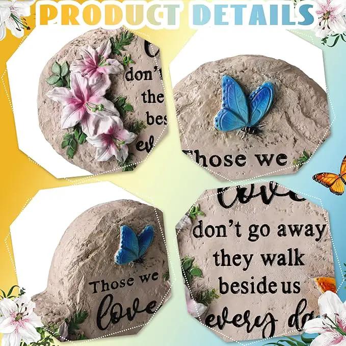 Jetec Memorial Garden Stone Sympathy Gift Decor Those We Love Don't Go Away Memorial Bereavement in Memory of Loss of Loved One Condolence Gifts for Outdoors(6 Inch) by GreenHaven Gardens