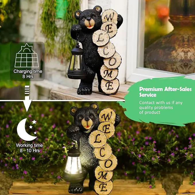 Solar Garden Decor Statues Figurine: Garden Art for Patio Balcony Yard Lawn - Unique Christmas Birthdays Gifts for Mom Grandma Women Wife Sister by GreenHaven Gardens