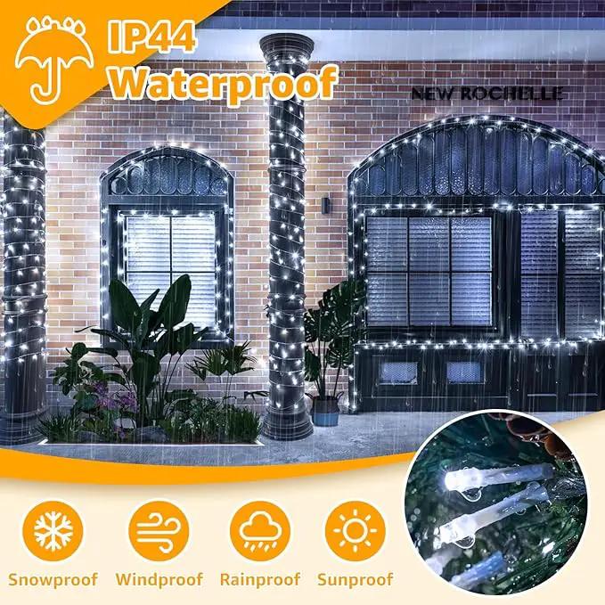 Ollny 120LED 40FT String Lights, Waterproof Connectable Fairy Lights with Timer 8 Modes, Cool White Plug in Christmas Light for Indoor Outdoor Patio Party Bedroom Classroom Decor by GreenHaven Gardens