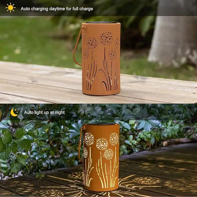 Solar Lanterns Outdoor Waterproof - Dandelion Solar Table Lamp Metal Decoration, Solar Table Lights for Desk Patio Lawn Patio Pathway Landscape Courtyard Backyard Yard Garden Art Decor(2 Pack) by GreenHaven Gardens