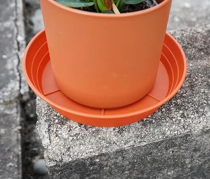 Plant Saucer 14 Inch 4 Pack 6 8 10 12 14 16 18 20 25, Plastic Plant Trays for Pots，Extra-Deep Plant Water Dray Tray, Bird Bath Bowl, Heavy Flower Plant Saucers Indoors and Outdoor No Holes by GreenHaven Gardens