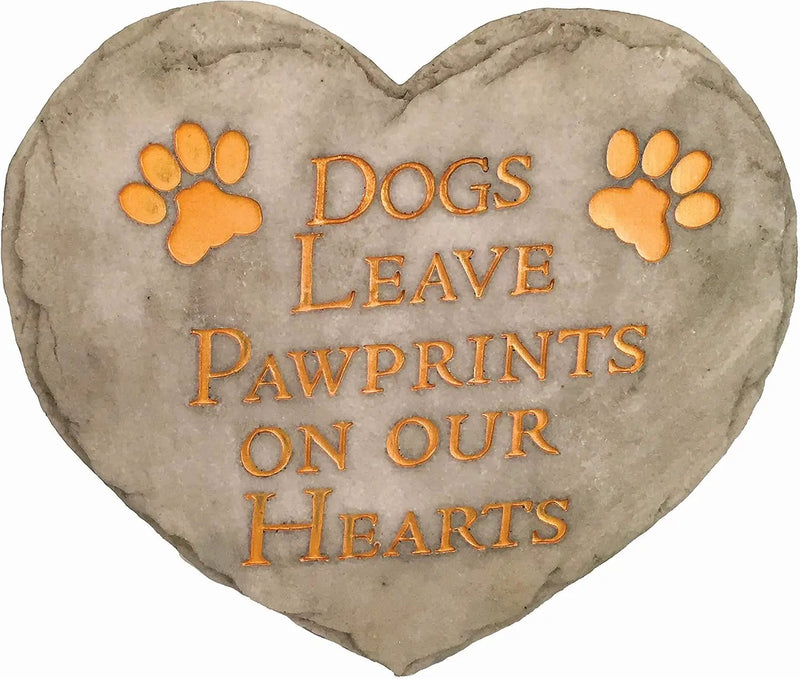 Spoontiques - Garden Décor - Dogs Leave Pawprints Stepping Stone - Decorative Stone for Garden by GreenHaven Gardens