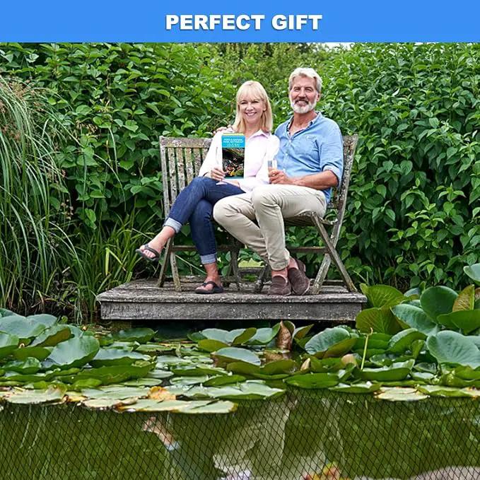 Pond Netting, 14 x 14 FT Pond Net Heavy Duty Pond Netting for Koi Ponds, Garden Pool Fine Mesh Netting Kit for Leaves, Protects Koi Fish from Birds Cats Predators, with 14 Stakes and 30 Cable Zip Ties by GreenHaven Gardens