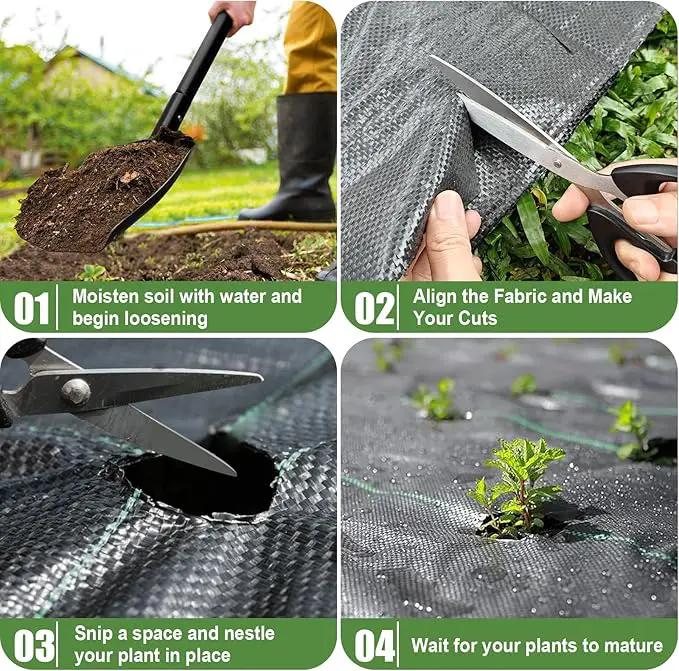 4FTx300FT Weed Barrier Fabric Heavy Duty, Gardening Landscape Fabric Cover Mat, Durable Weed Control Fabric for Garden Bed Cover, Landscaping, Commercial Driveway, Underlayment Use (4x300FTT-3.2OZ) by GreenHaven Gardens