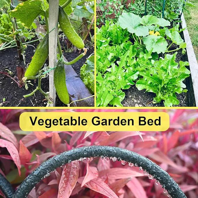 Cuckoo Soaker Hose 50ft length 2pcs With 1/2" Diameter-Soaker Hose Kit with Heavy Duty Rubber Hose for Irrigation-Save 70% Water-Great for Garden Flower Beds,Trees,Vegetables amd Seedings(1/2X50-2pcs) by GreenHaven Gardens