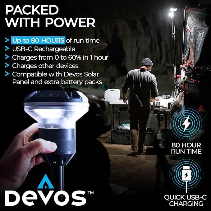 Devos Outdoor LightRanger 1200 - High-Performance LED Tripod Lantern with Adjustable Height, 1200 Lumens Brightness, and Long Battery Life. by GreenHaven Gardens