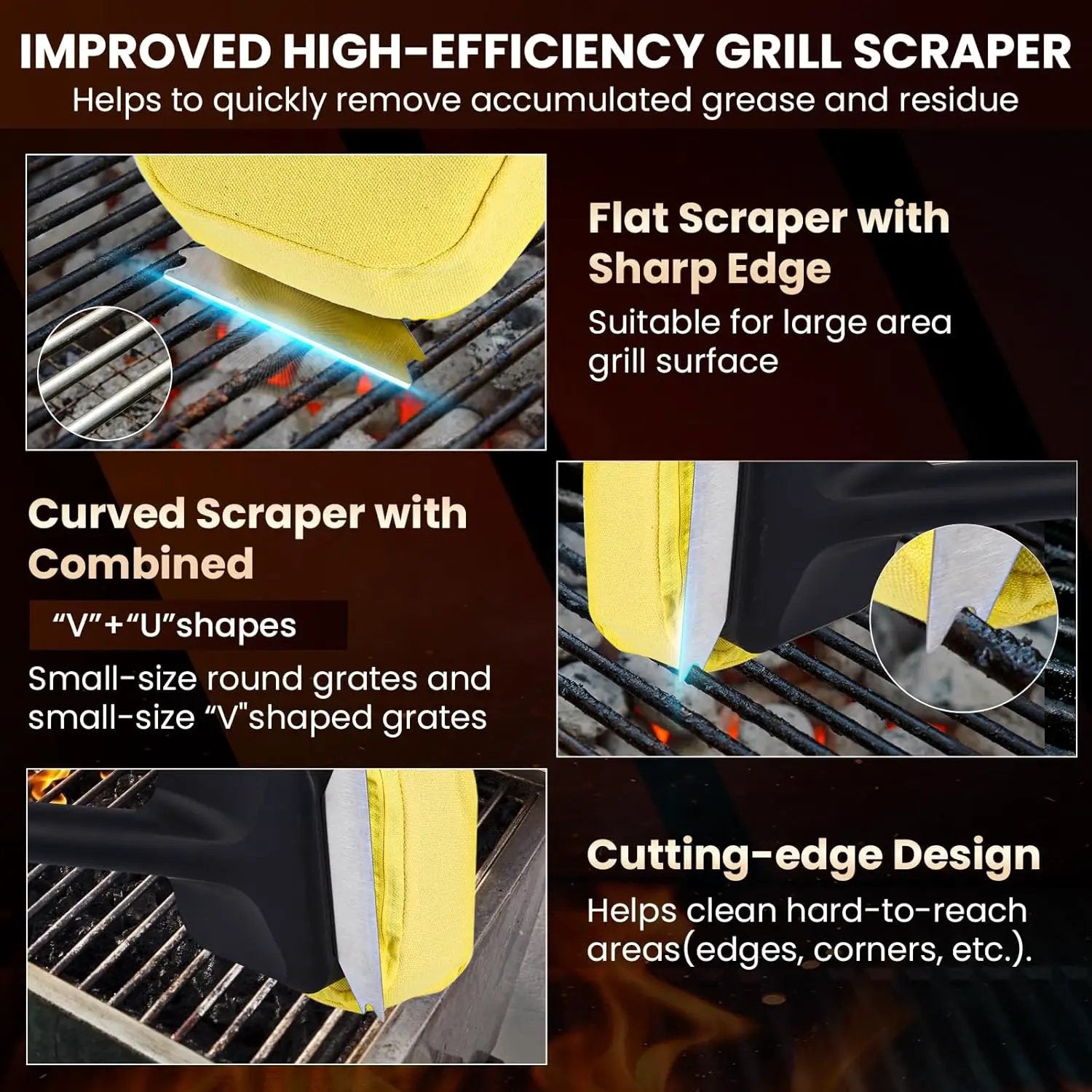 1x Steam Grill Brush for Outdoor Sponge Grill-Steam Grill Cheaning Scraper BBQ Brush-BBQ Accessory Grill Tools Heavy Duty Brush for Grill Cleaning Scraper + Bristle Free Grill Brushs for Any Grill by GreenHaven Gardens