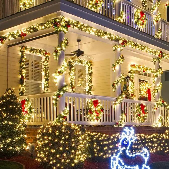 weillsnow 164Ft 500 LED Christmas Lights, Waterproof 8 Twinkle with Memory Functions Christmas Tree Lights for Indoor Outdoor Christmas Tree Garden Decoration (Warm White) by GreenHaven Gardens