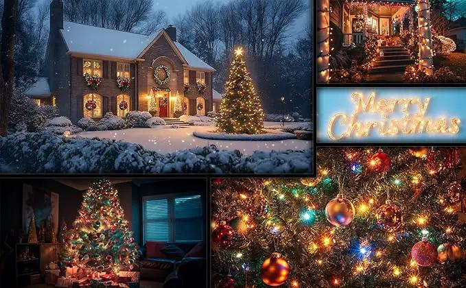 OZS 2PK 240LED 95FT Solar String Lights Outdoor Waterproof, Solar Christmas Light Auto On/Off, Green Wire Solar Tree Lights with 8 Lighting Modes for Party Garden Christmas Decorations (Warm White) by GreenHaven Gardens