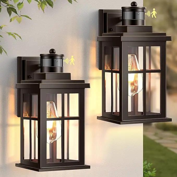 Distance-Adjustable Outside Lights for House, 2-Pack Oil Rubbed Bronze Porch Light, Waterproof Dusk to Dawn Exterior Lighting Fixtures Sconce, Anti-Rust Outdoor Lanterns for Porch, Garage by GreenHaven Gardens