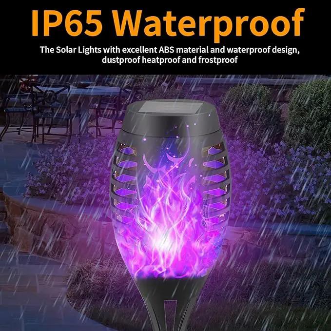 12-Pack Solar Flickering Flame Torches – Waterproof Solar Garden Lights, Outdoor Solar Lights for Yards, and Flame Torches for Patio and Pathway Decorations by GreenHaven Gardens