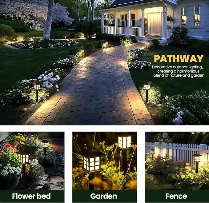 GIGALUMI Solar Outdoor Lights，10 Pack LED Solar Lights Outdoor Waterproof, Solar Walkway Lights Maintain 10 Hours of Lighting for Your Garden, Landscape, Path, Yard, Patio, Driveway by GreenHaven Gardens